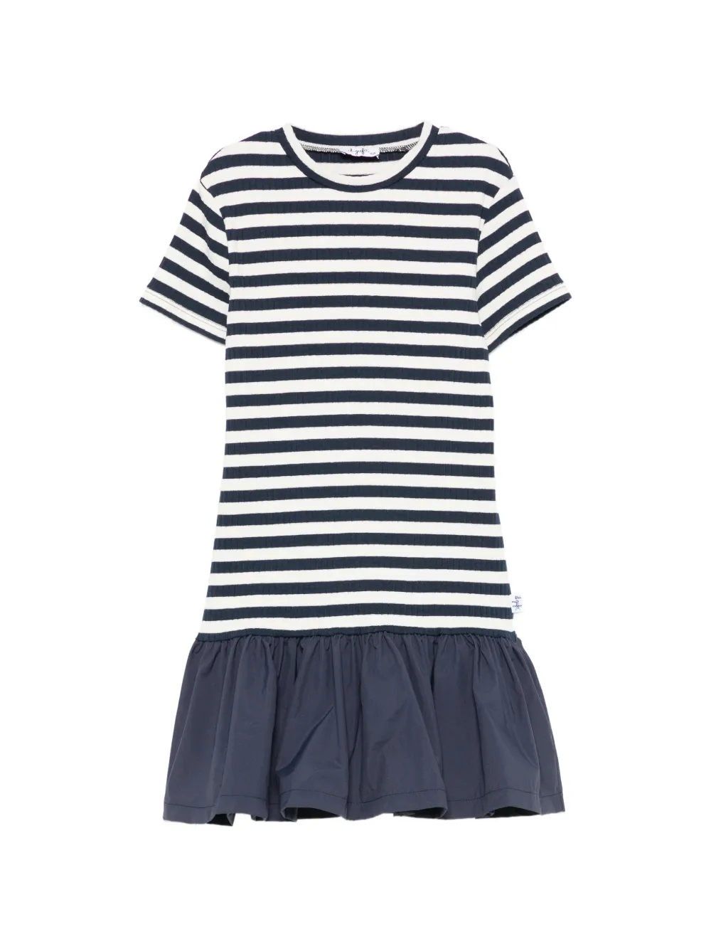 Il Gufo striped ruffled dress - Blu
