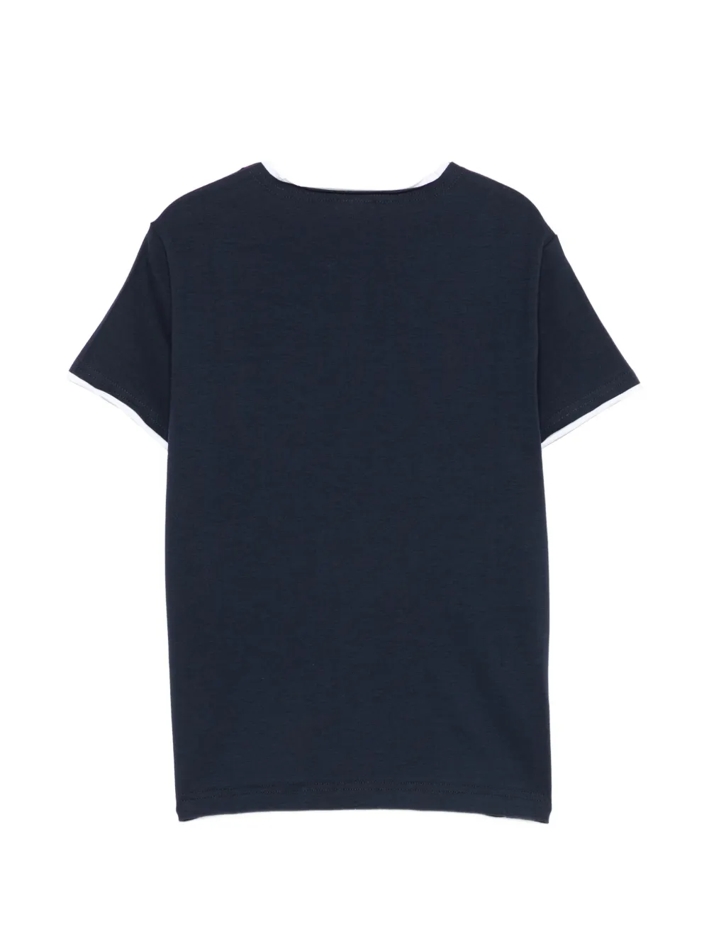 Il Gufo T-shirt met contrasterende afwerking Blauw