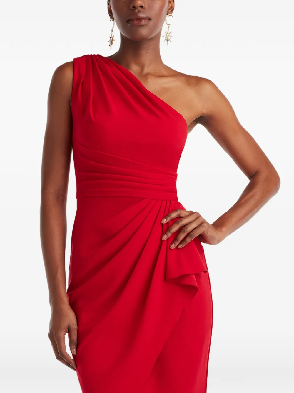 Tadashi Shoji Markston asymmetrische maxi-jurk Rood