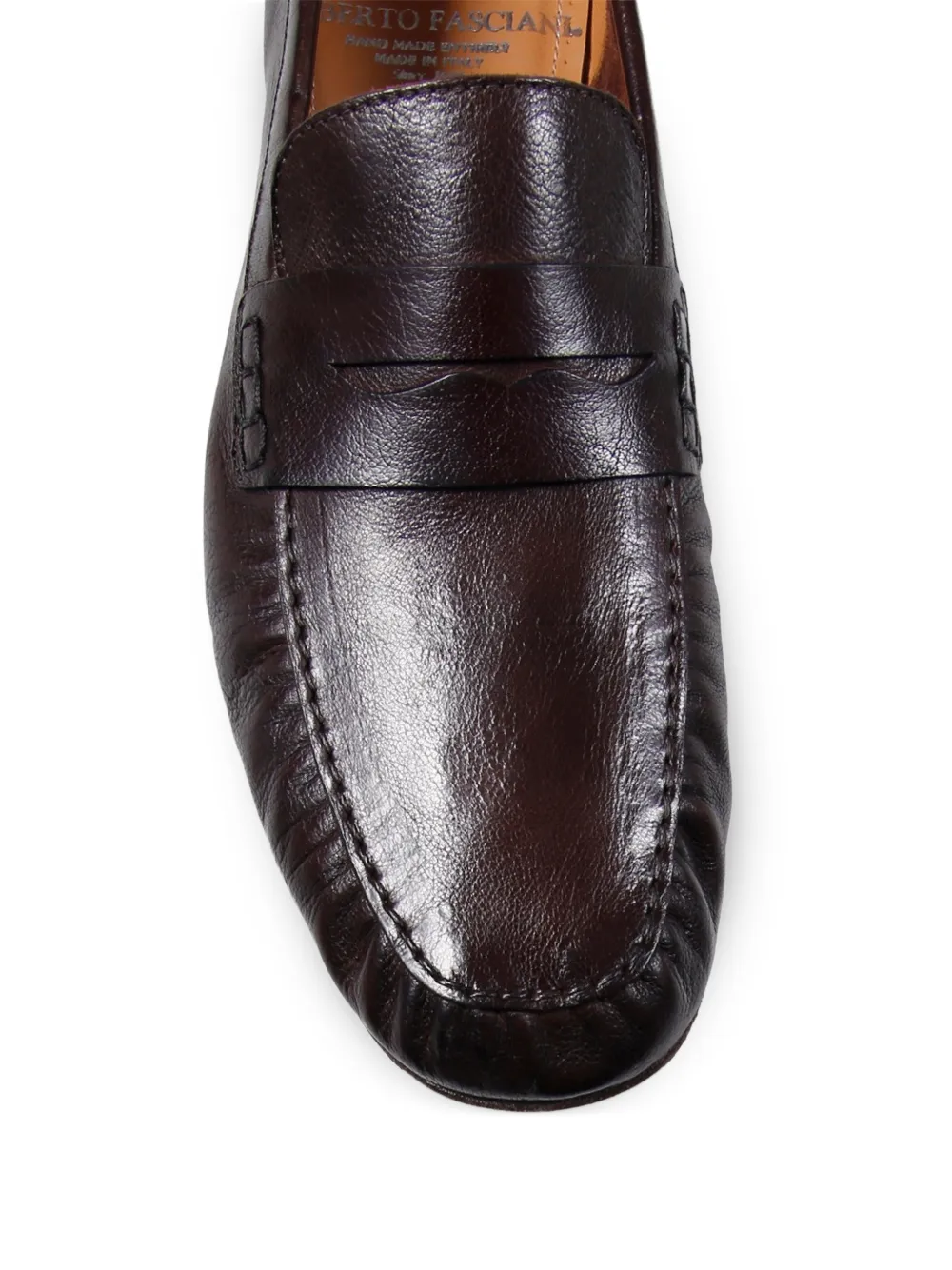 Alberto Fasciani Loafers met penny-detail Bruin