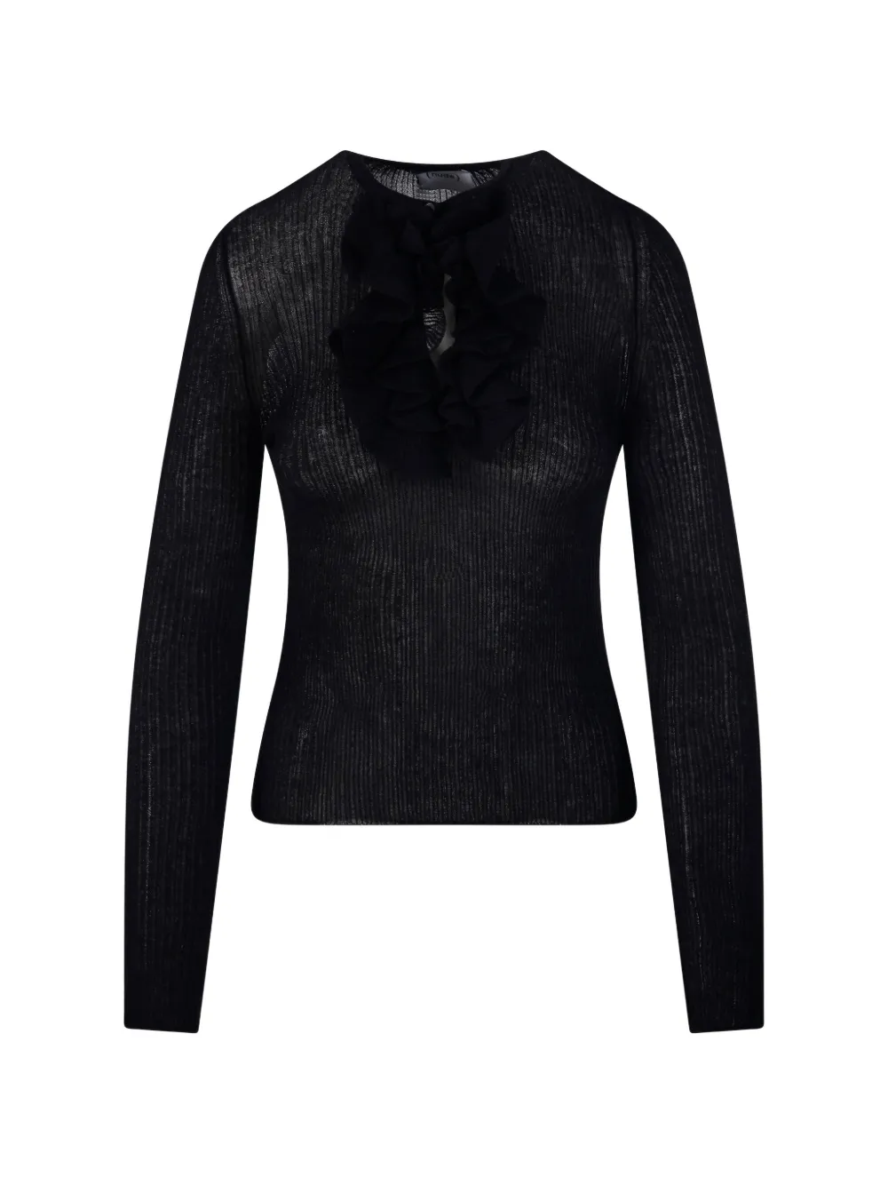 Nude ribbed sweater - Nero