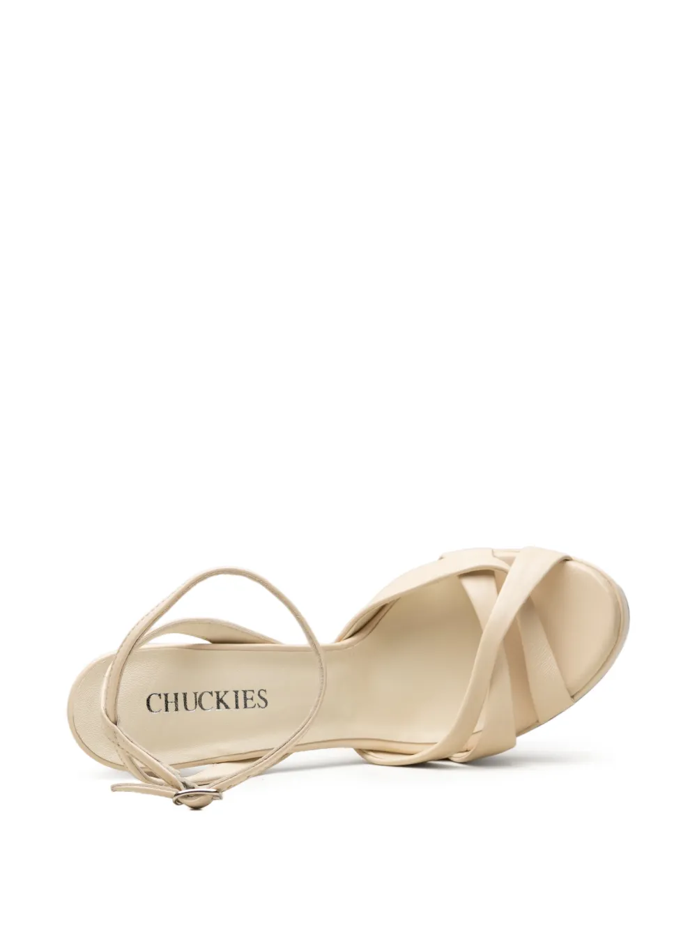 CHUCKIES crossover-strap platform sandals Beige