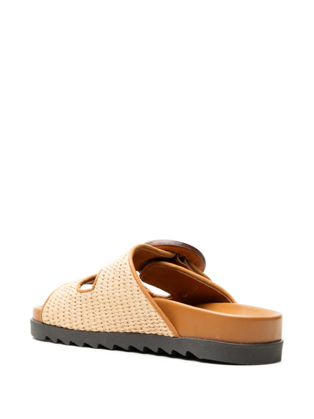 CHUCKIES buckle-detail woven sandals Beige