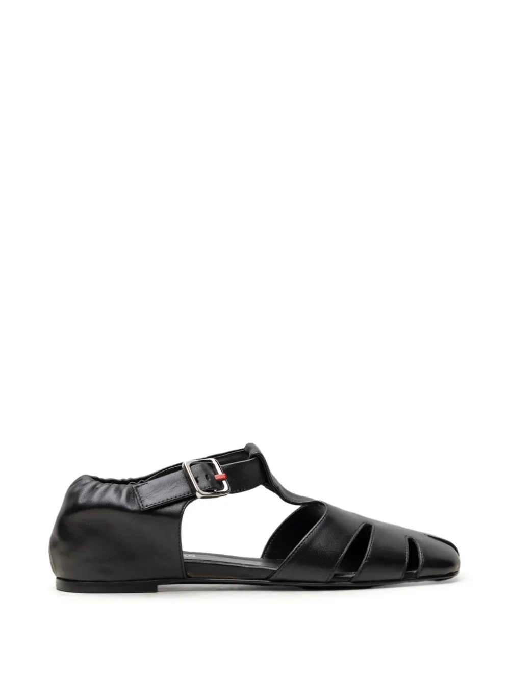 CHUCKIES cut-out leather sandals Zwart