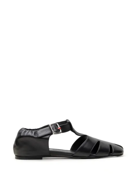 CHUCKIES cut-out leather sandals
