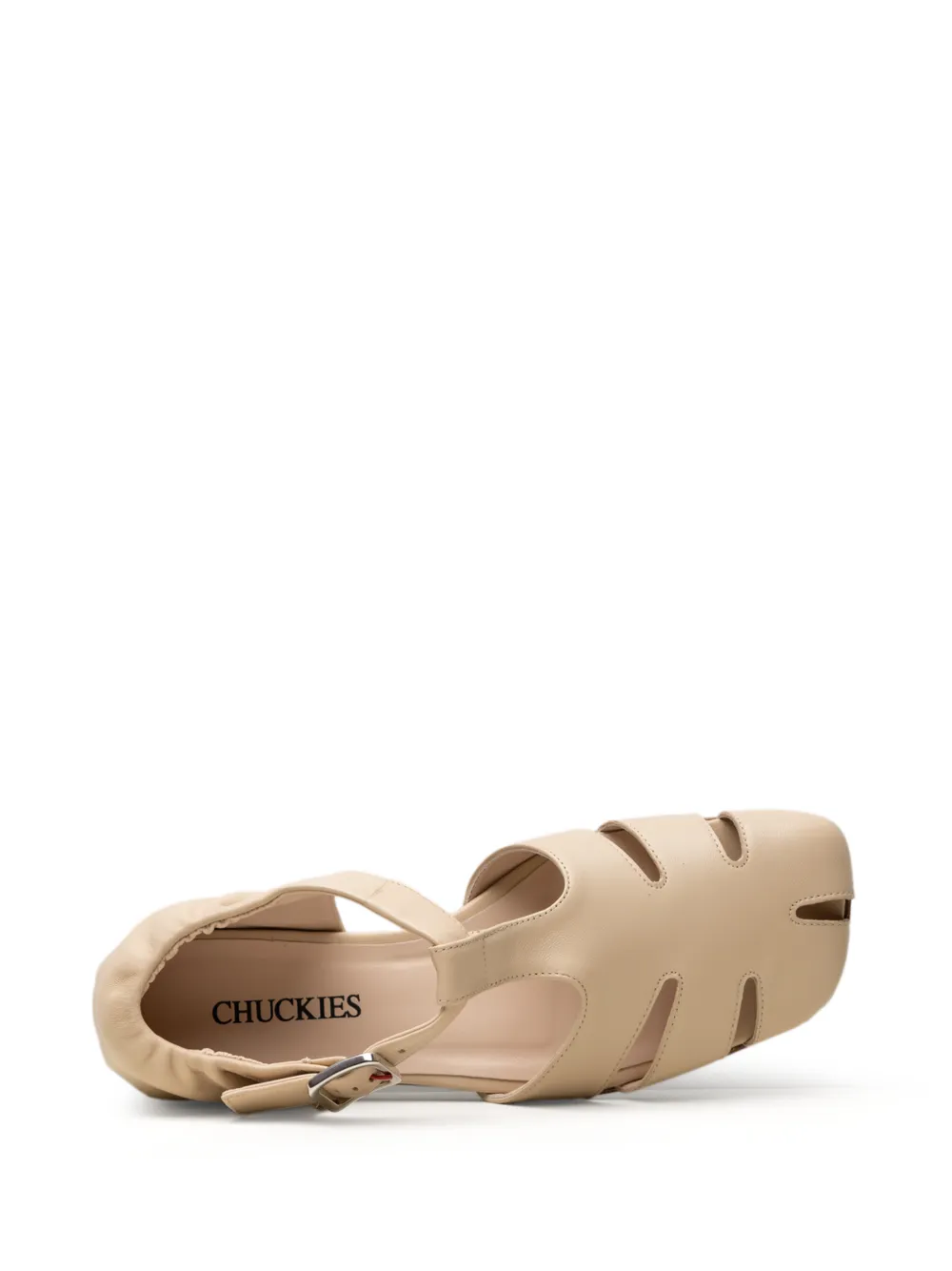 CHUCKIES cut-out T-bar sandals Beige