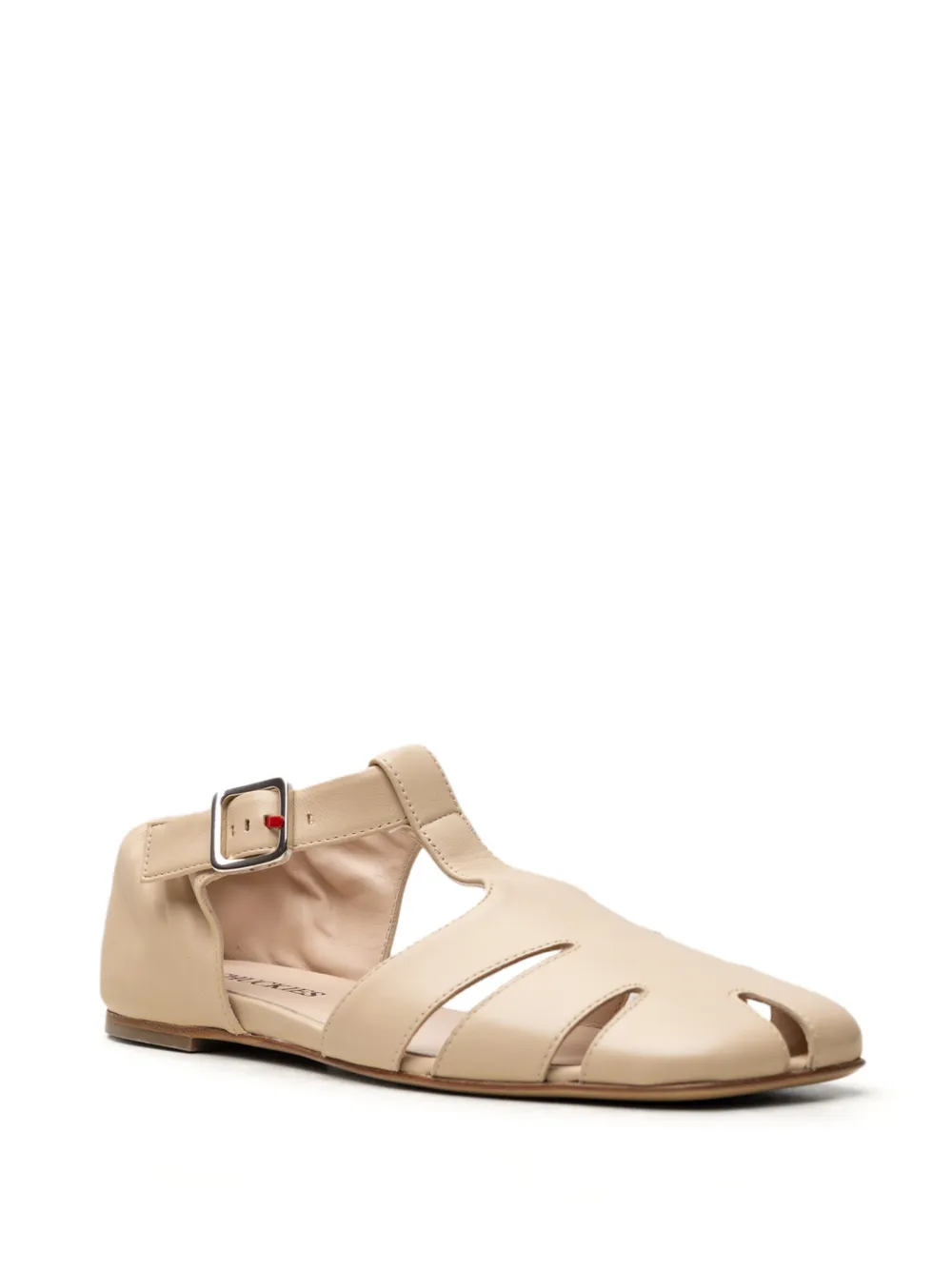CHUCKIES cut-out T-bar sandals Beige