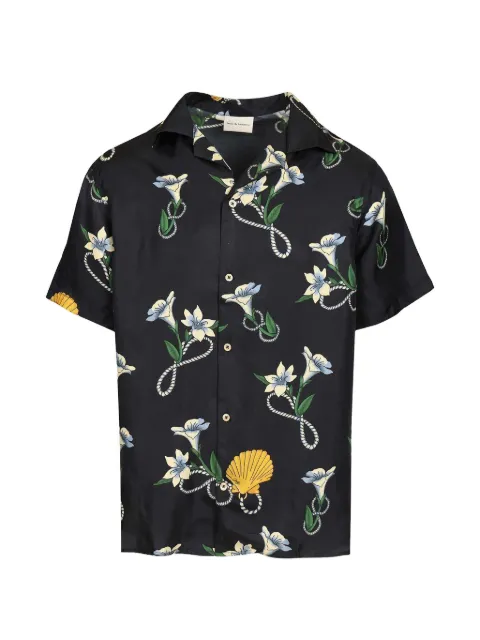 Drôle De Monsieur shell floral silk shirt