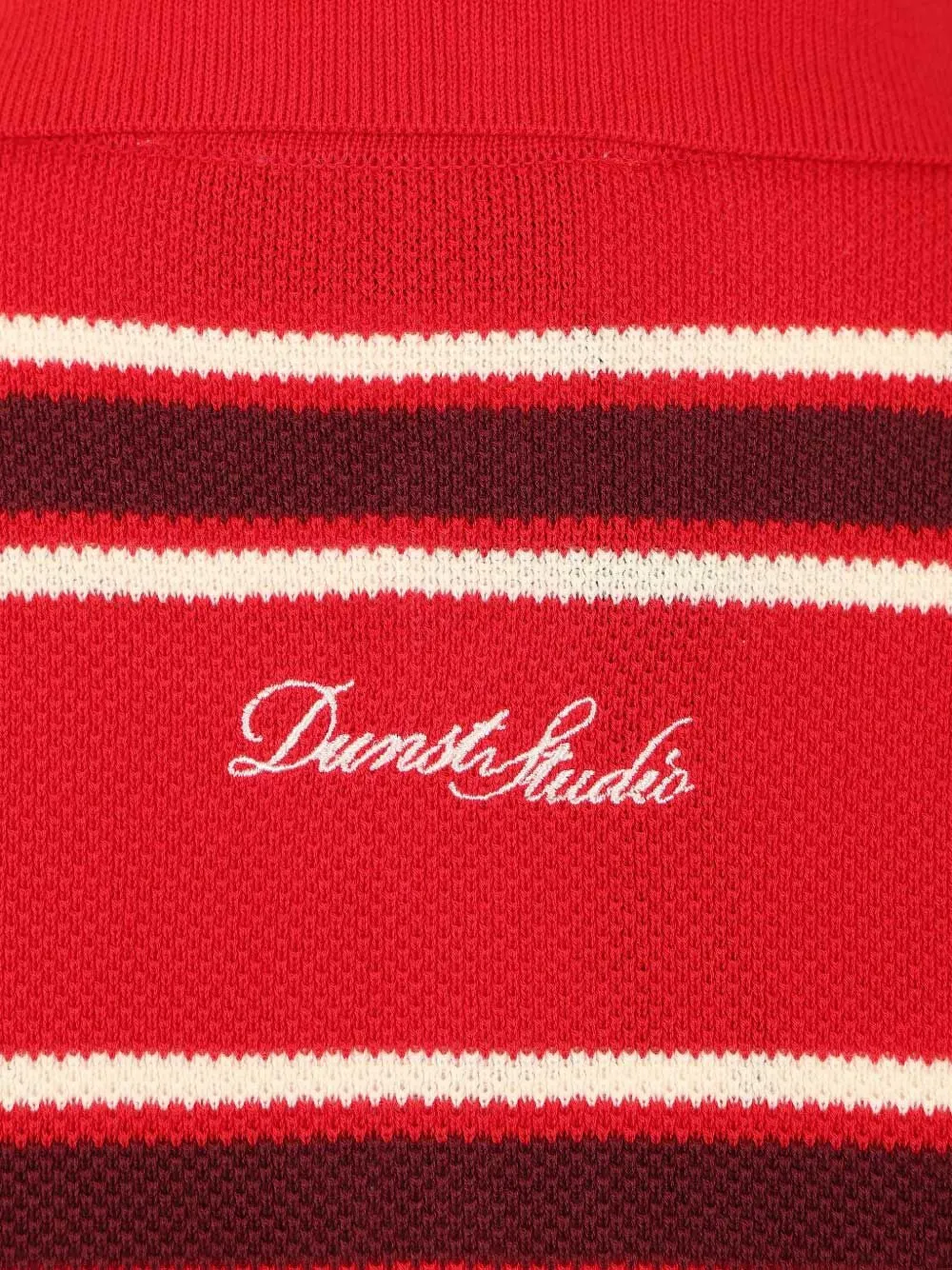 DUNST Gestreept poloshirt Rood