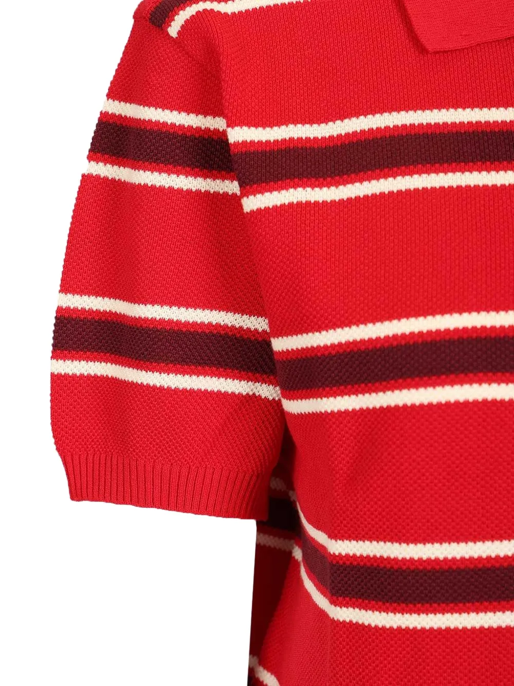 DUNST Gestreept poloshirt Rood