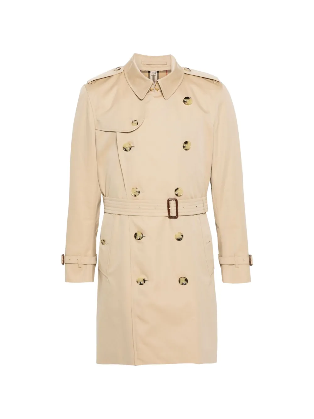 Burberry double-breasted belted trench coat - Toni neutri