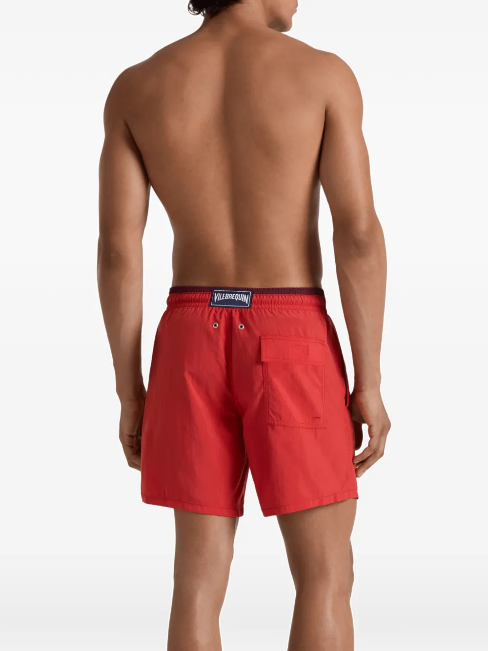 Vilebrequin Zwembroek met logodetail Rood