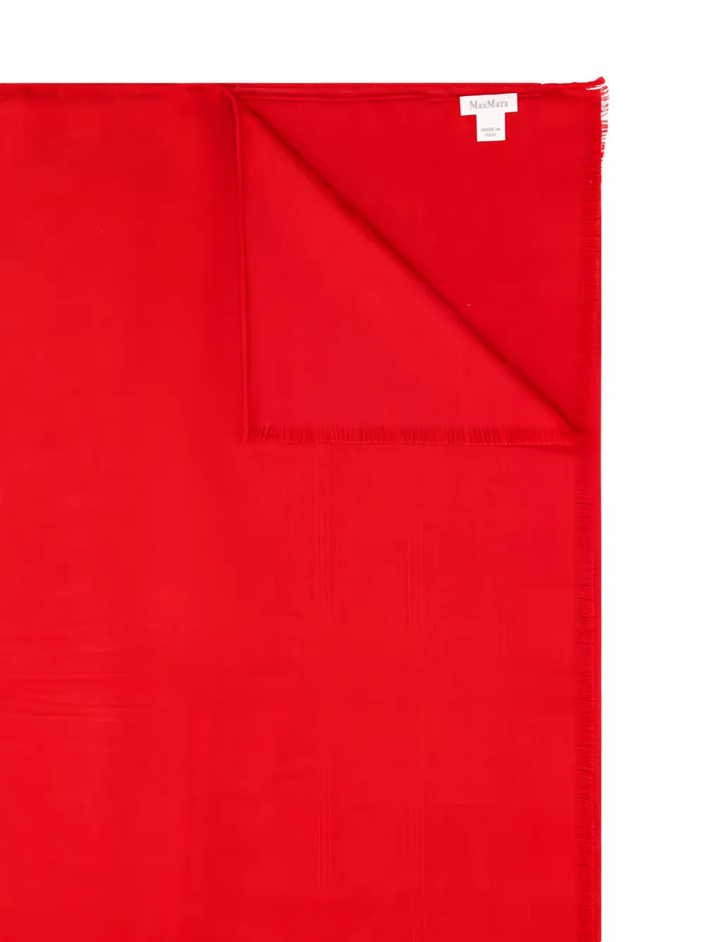 Max Mara Sjaal met franje Rood