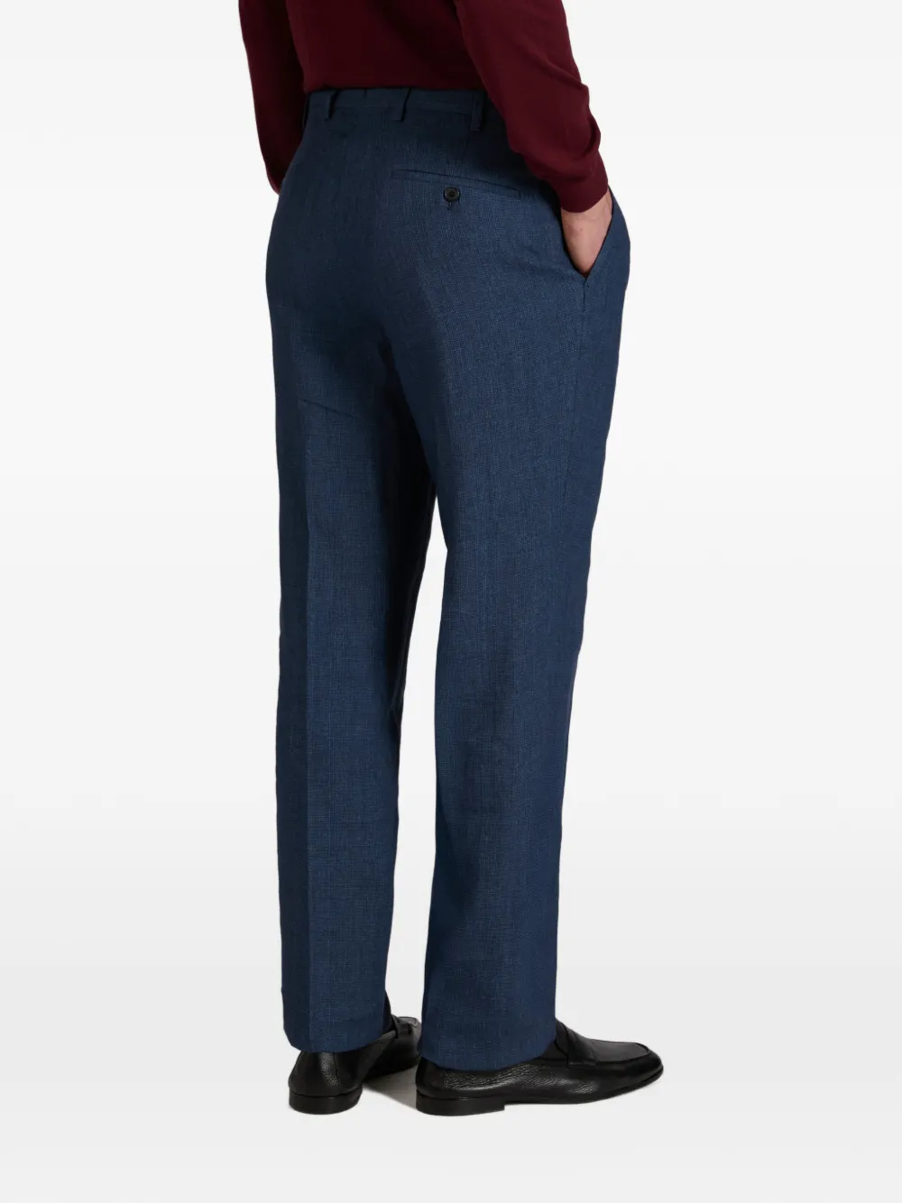 slowear Linnen broek met patroon Blauw