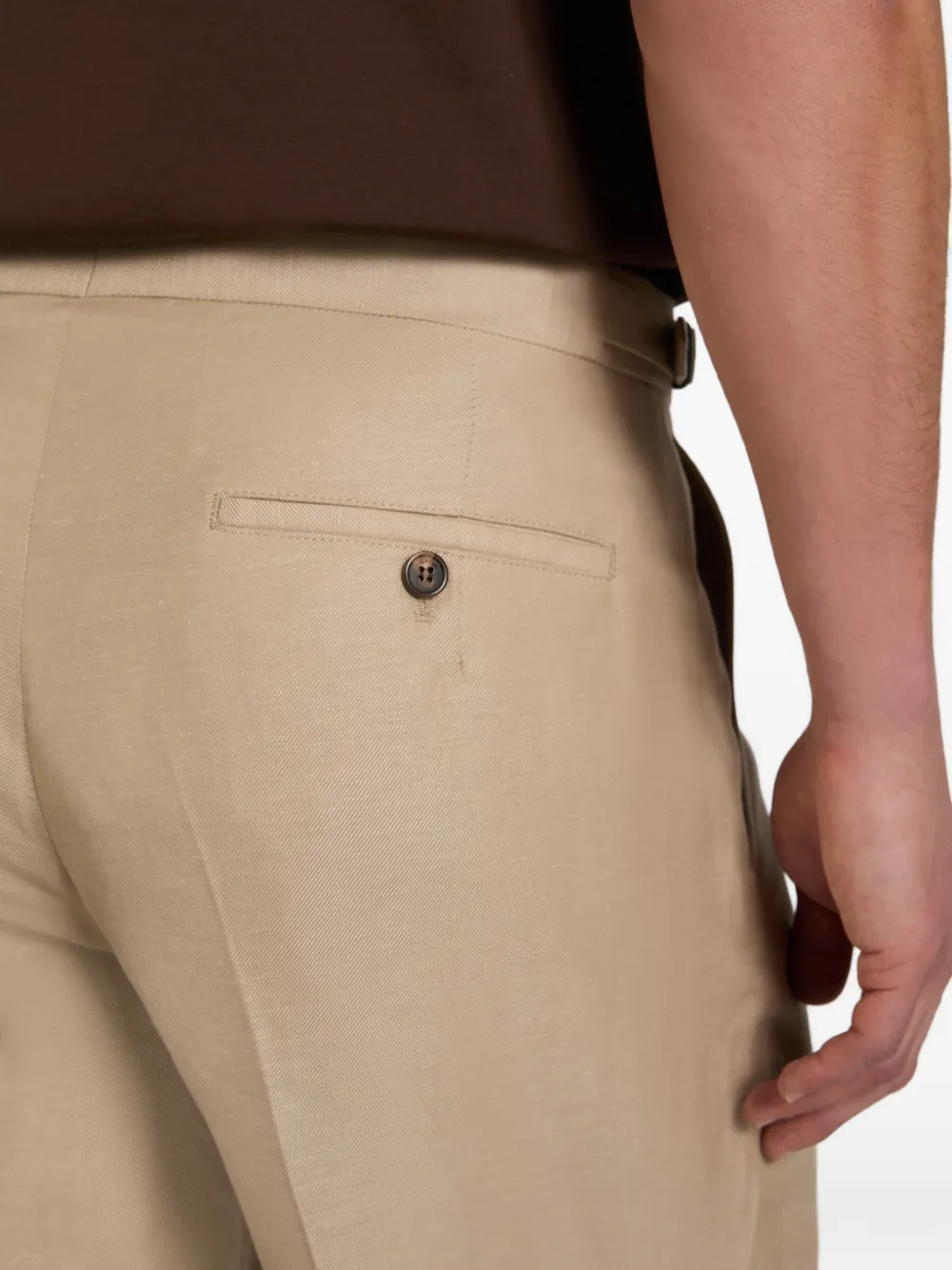 slowear Geplooide shorts met tailleband Beige