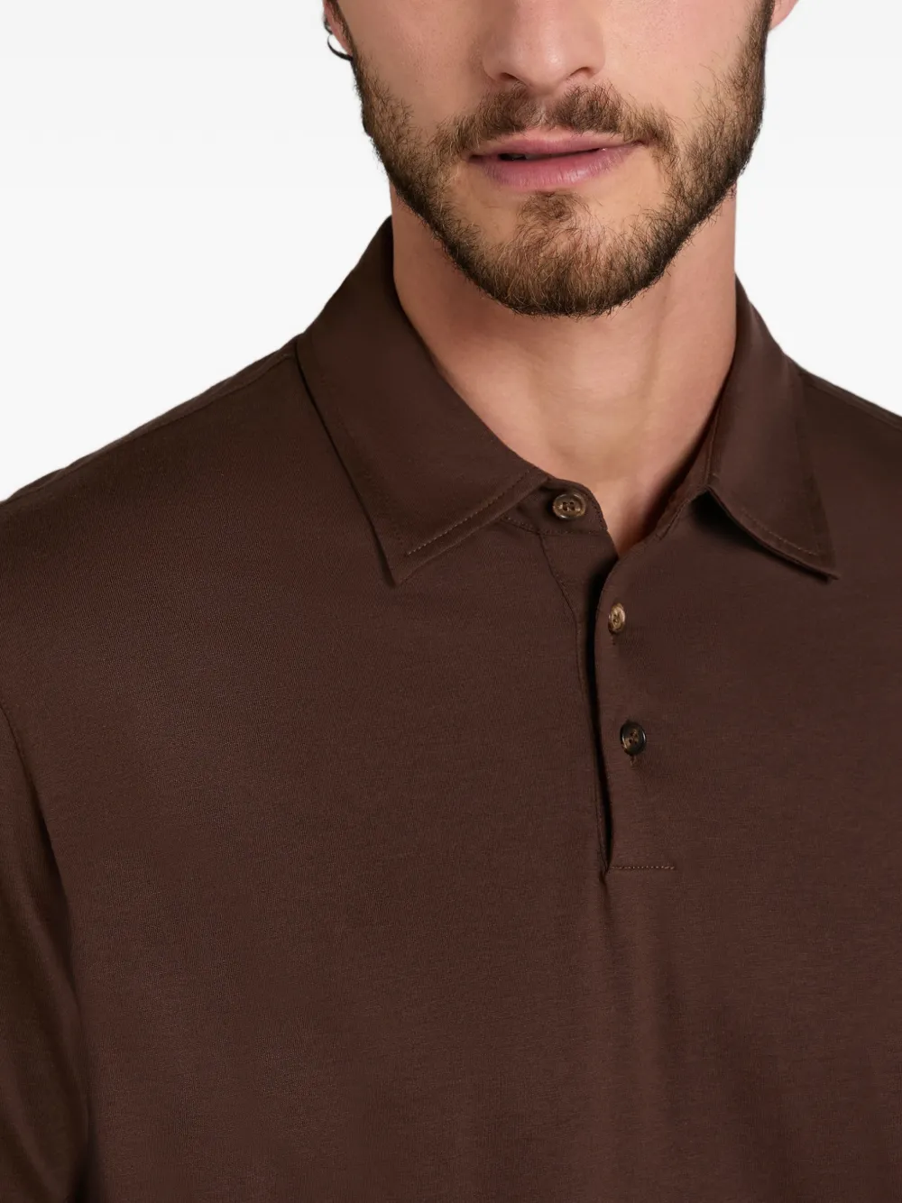 slowear Button jersey poloshirt Bruin