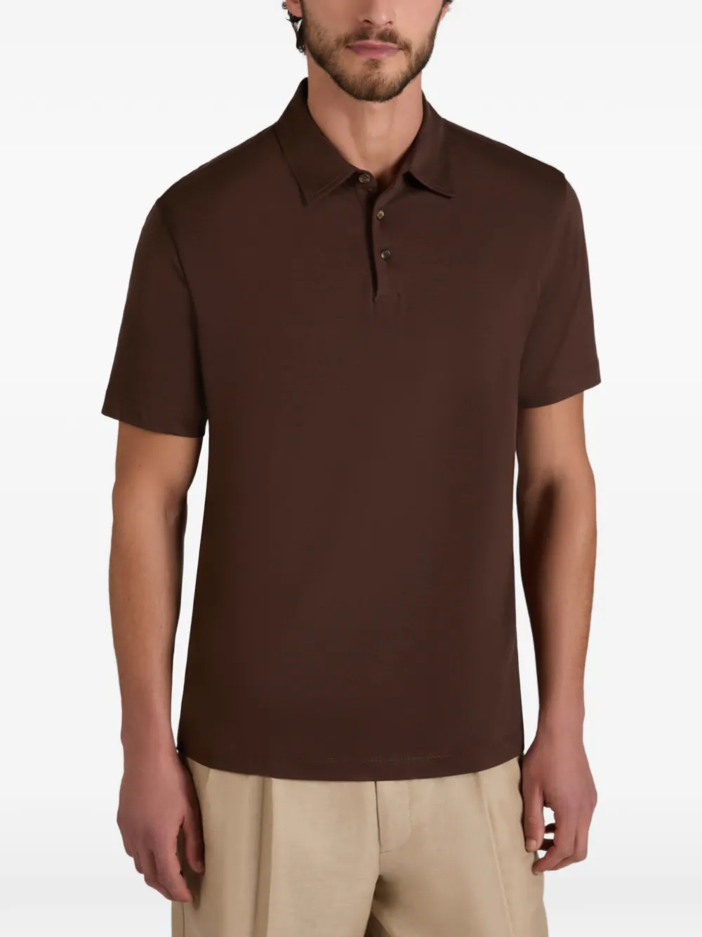 slowear Button jersey poloshirt Bruin
