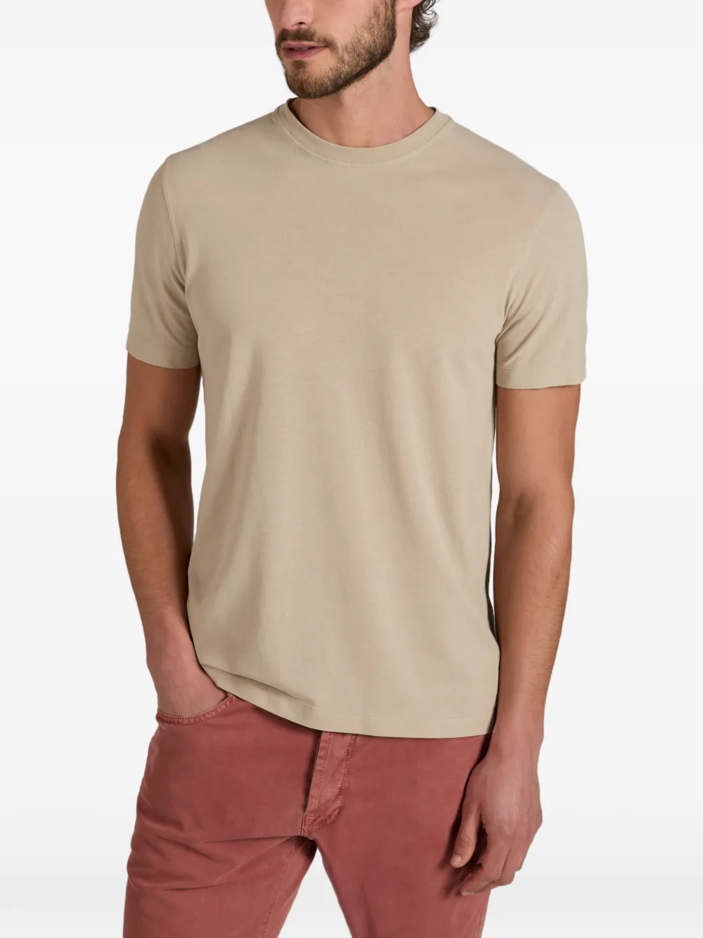 slowear T-shirt met ronde hals Beige