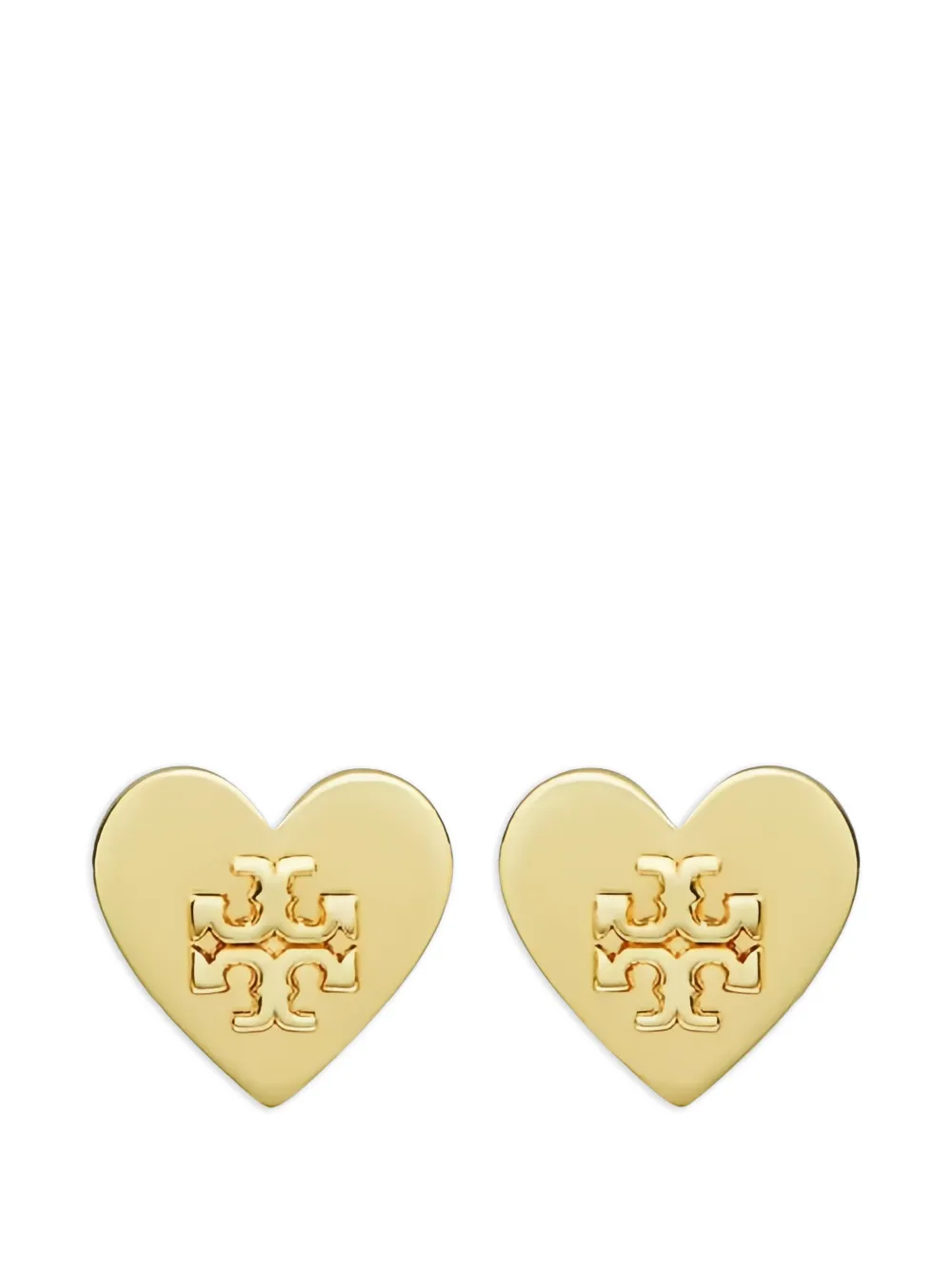 Tory Burch Forget Me Not heart-motif logo-detail earrings - Oro