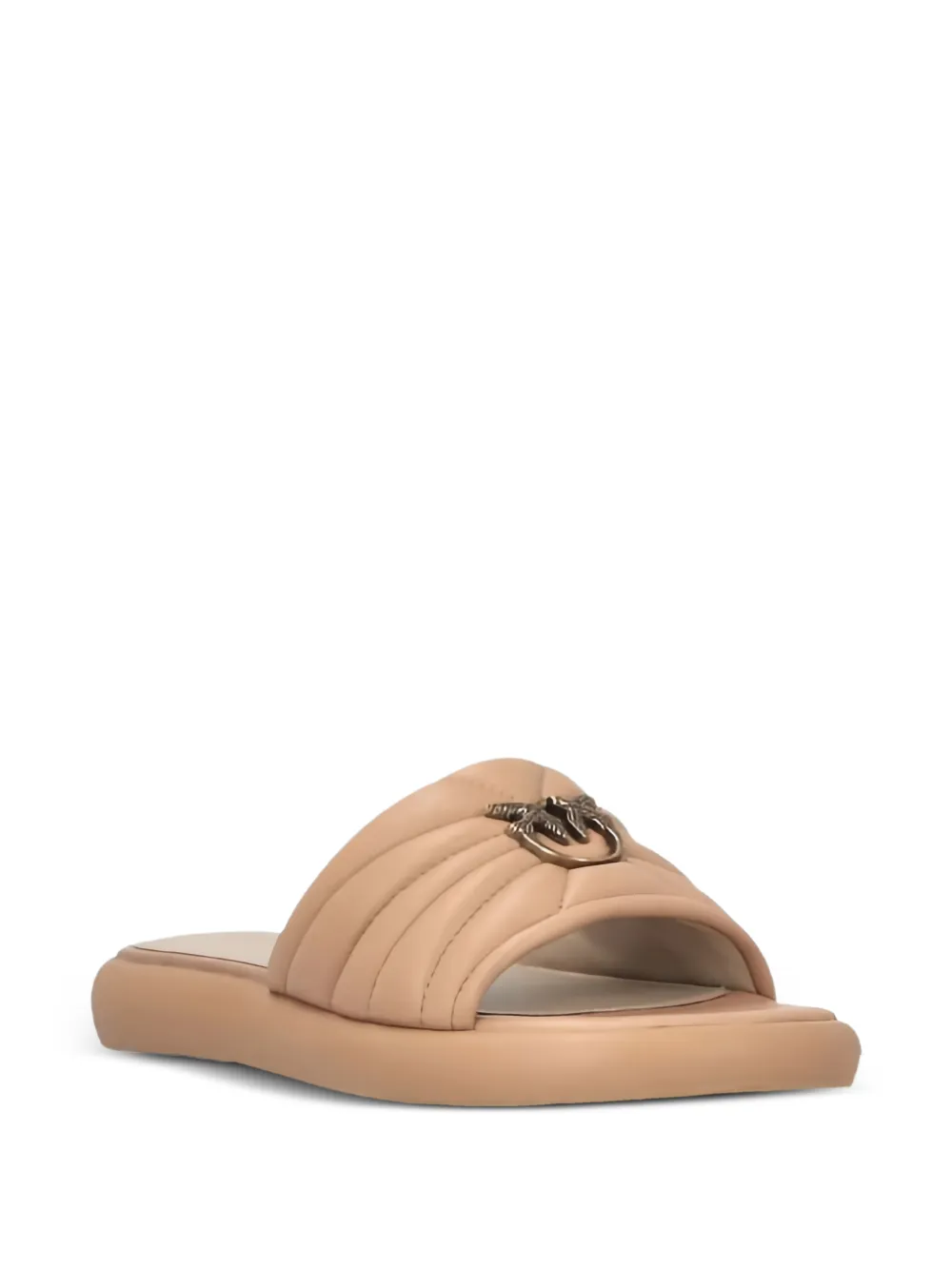 PINKO Fiona leren slip-on sandalen Beige