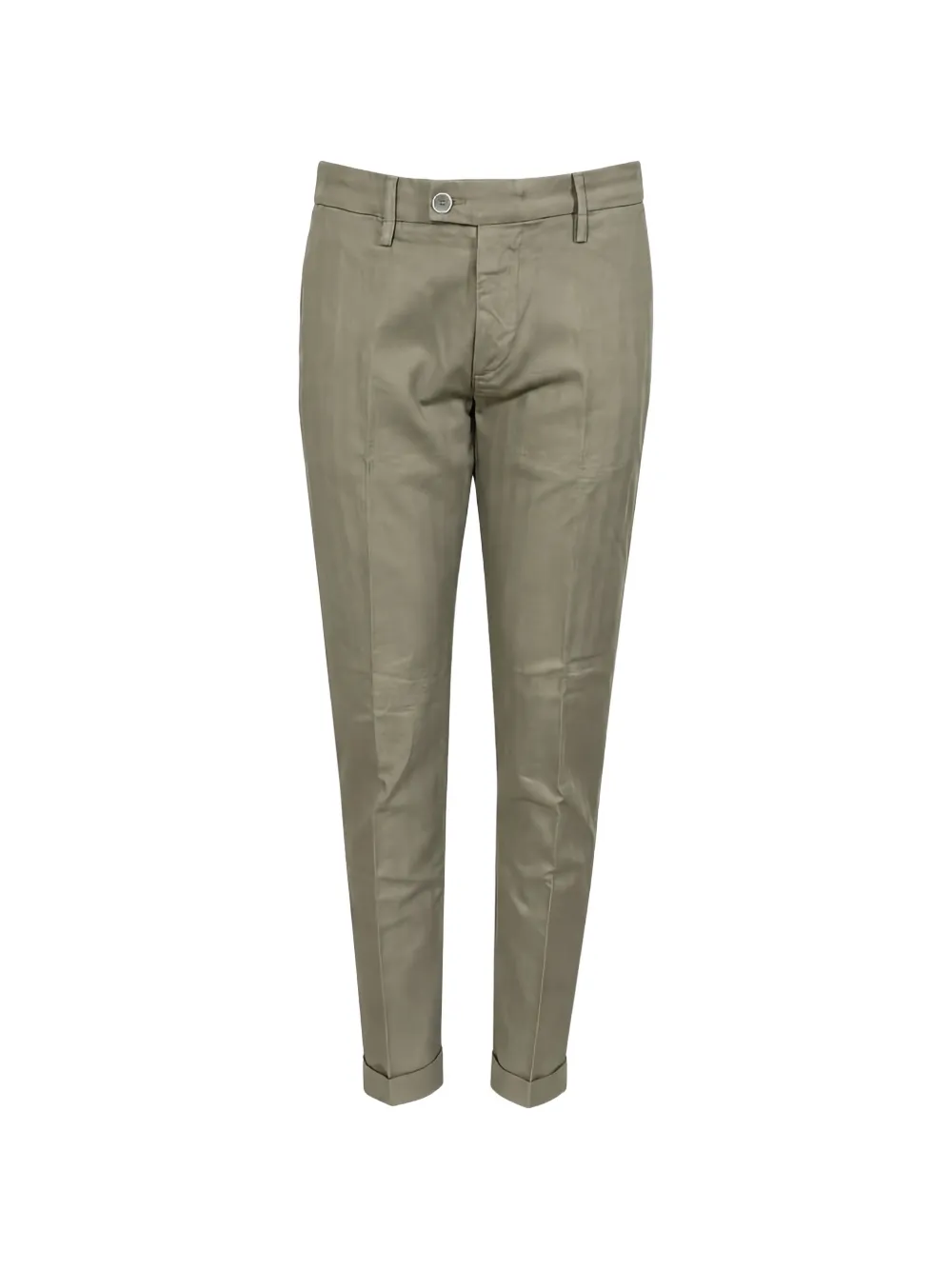 Re-hash Pressed-crease Turn-up Trousers In Green