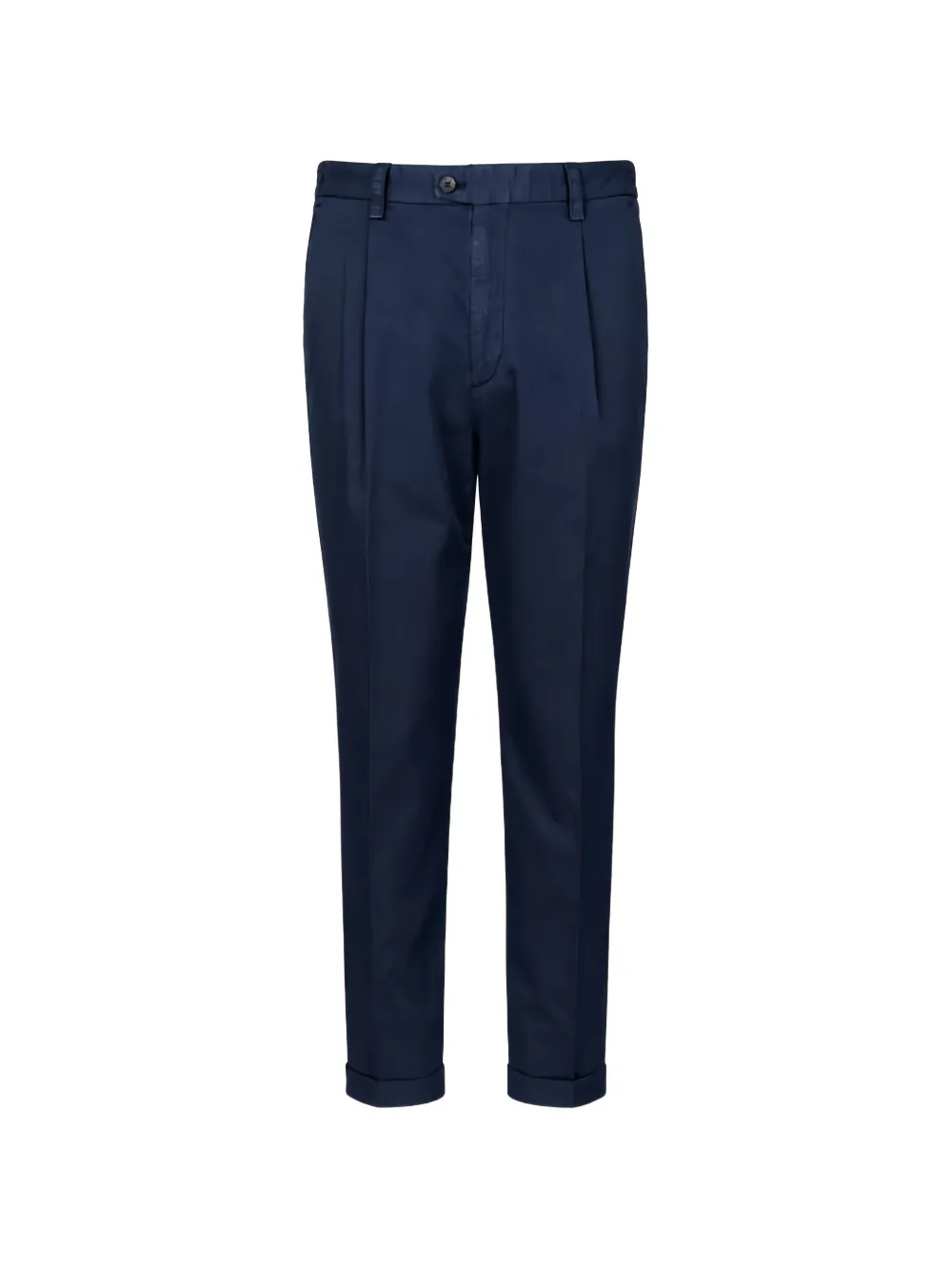 Devore Pleated Turn-up Trousers In Blue