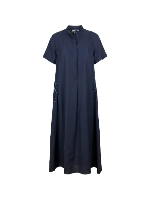 Antonelli sequin-embellished band-collar dress