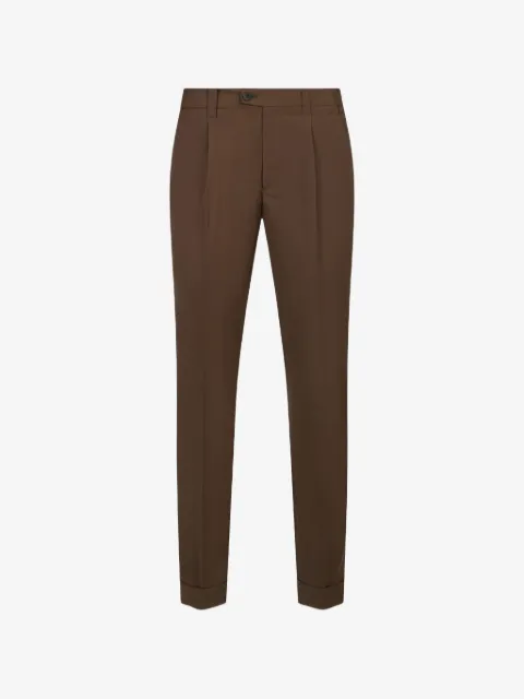DEVORE pleated turn-up trousers