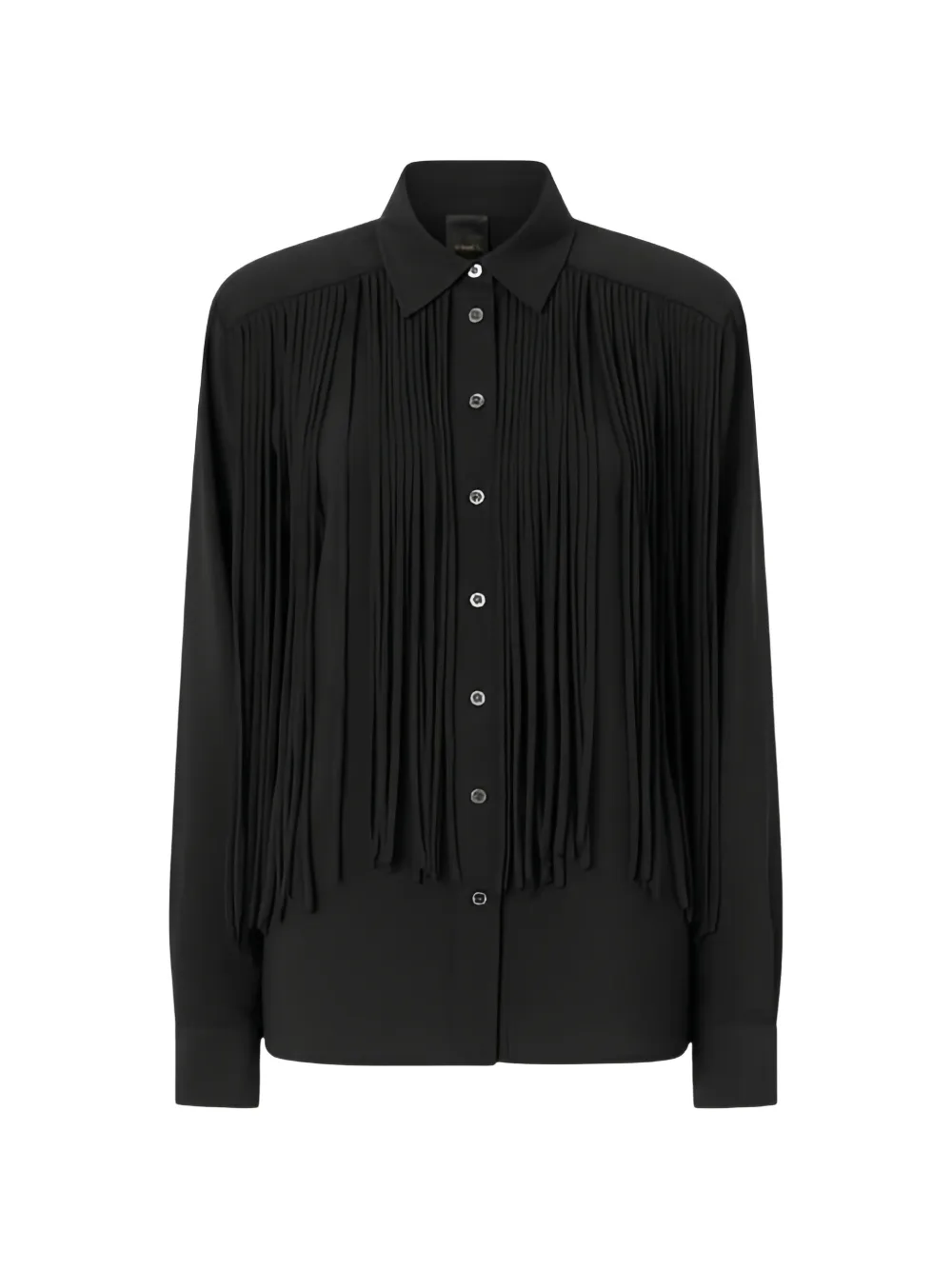 PINKO Texan-style fringed shirt - Nero