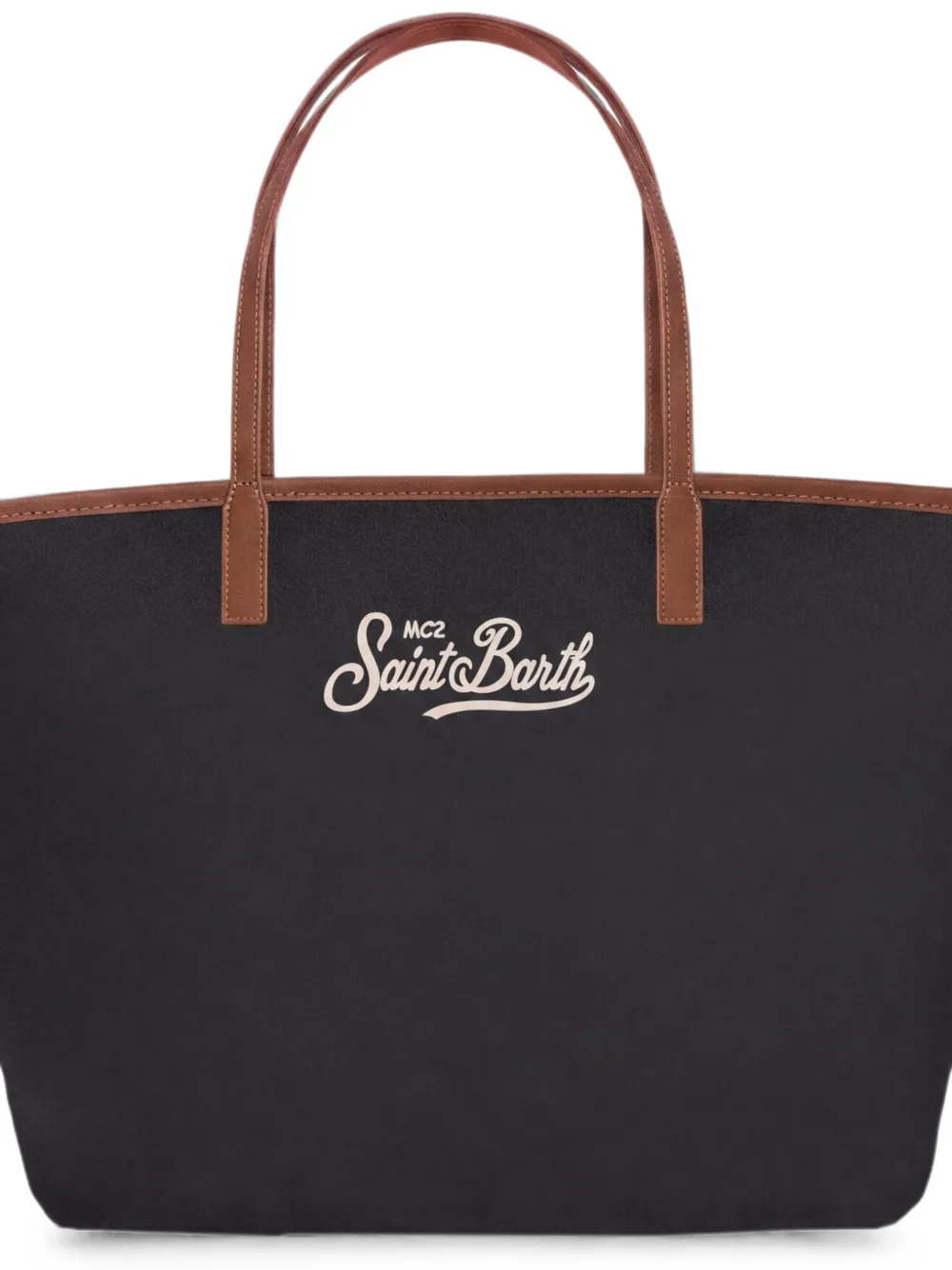 MC2 Saint Barth City shopper met geborduurd logo Zwart