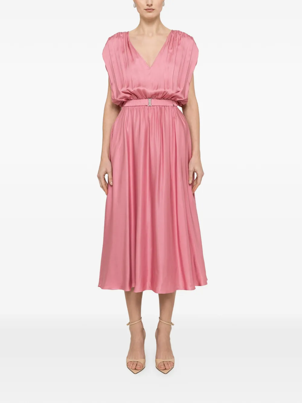 NISSA Midi-jurk met ceintuur Roze