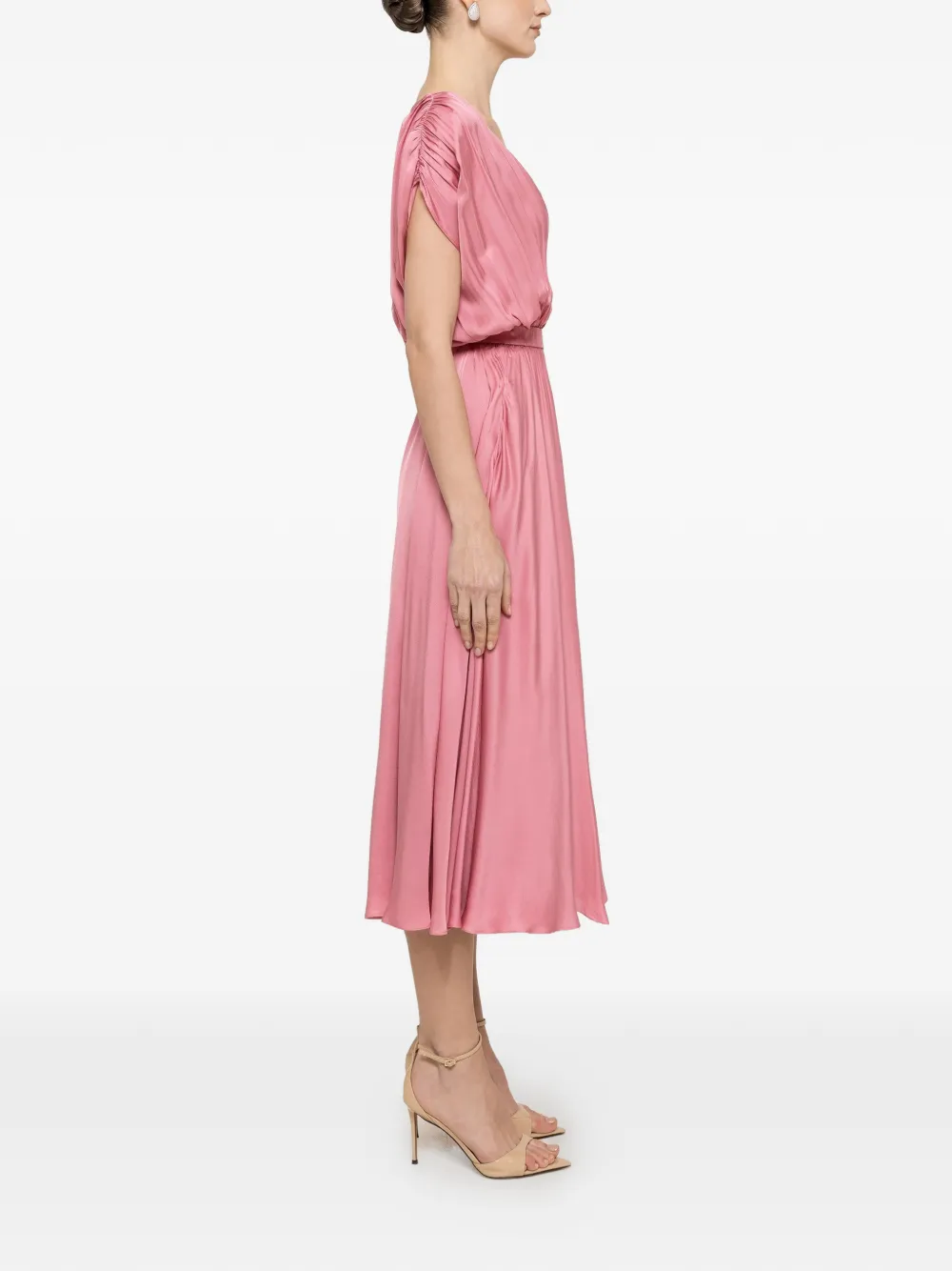 NISSA Midi-jurk met ceintuur Roze