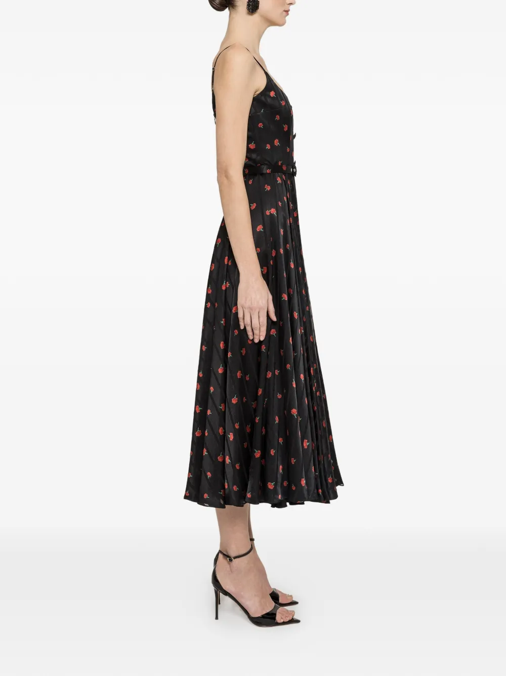 NISSA Midi-jurk met ceintuur Zwart