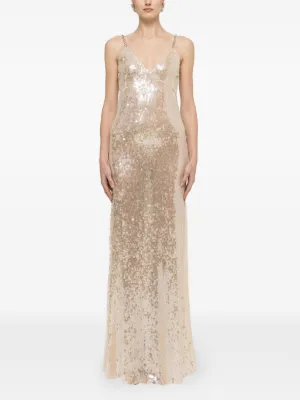 Rabanne Lace Maxi Dress | White | FARFETCH