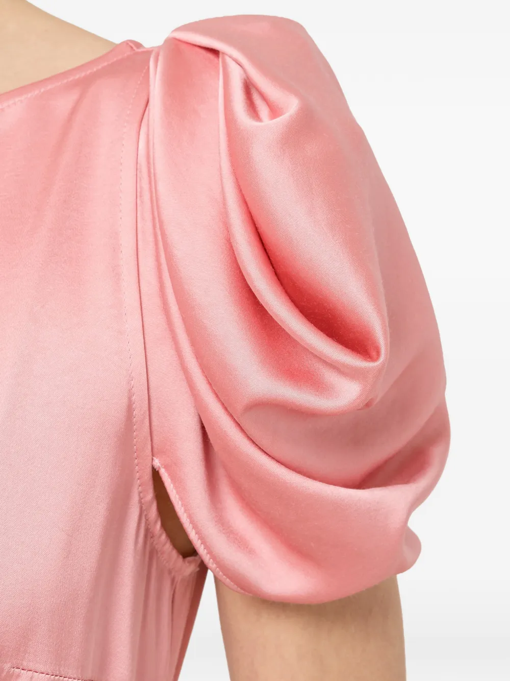 NISSA Viscose midi-jurk met ceintuur Roze