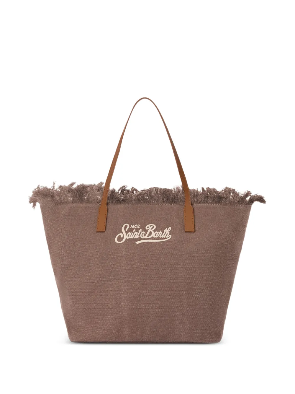 MC2 Saint Barth regular City canvas bag with fringes