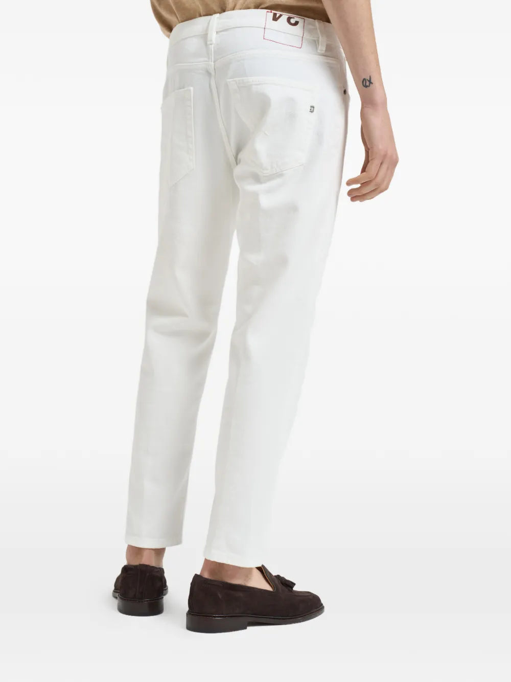 DONDUP Jeans met riemlussen Wit
