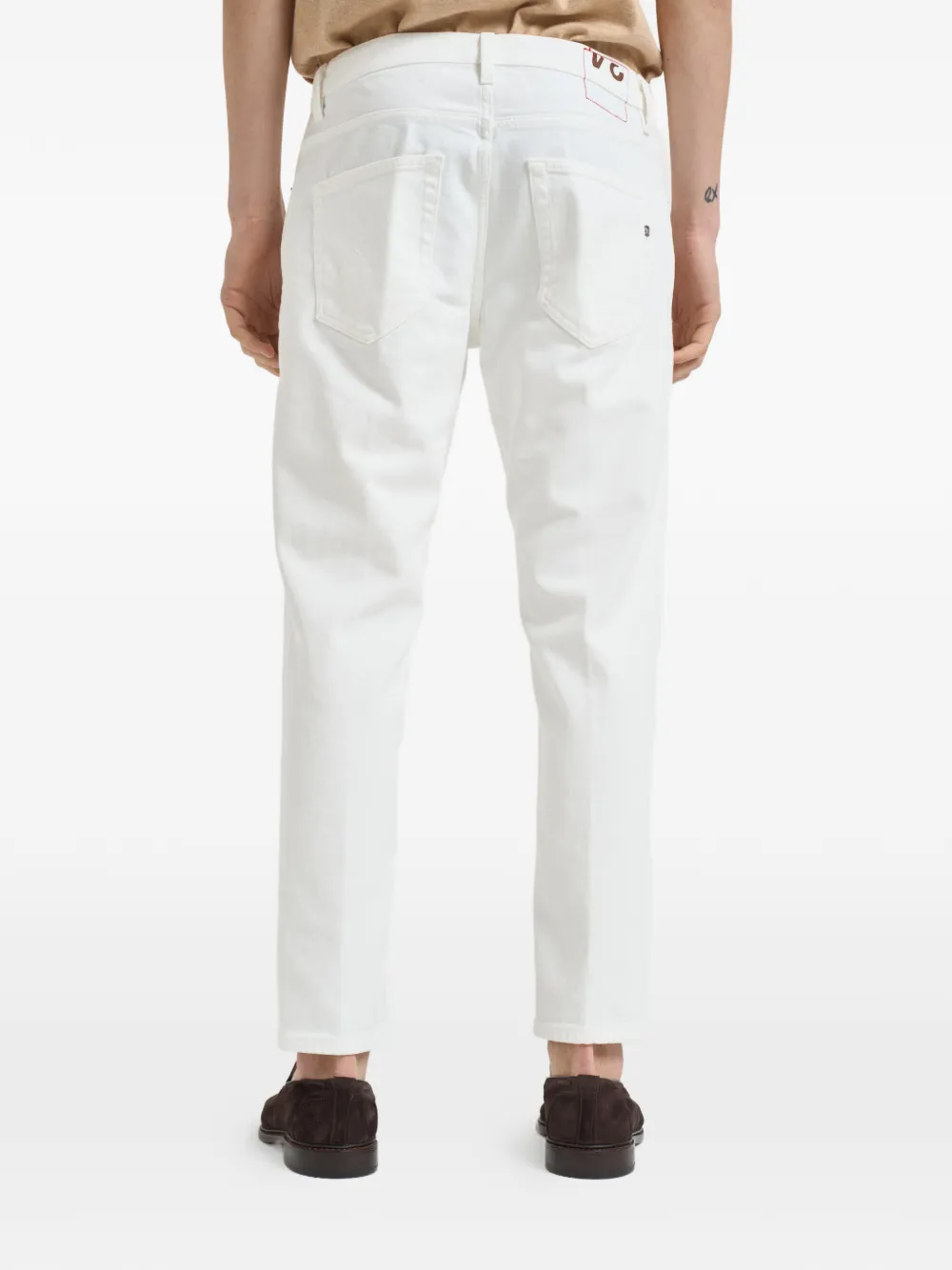 DONDUP Jeans met riemlussen Wit