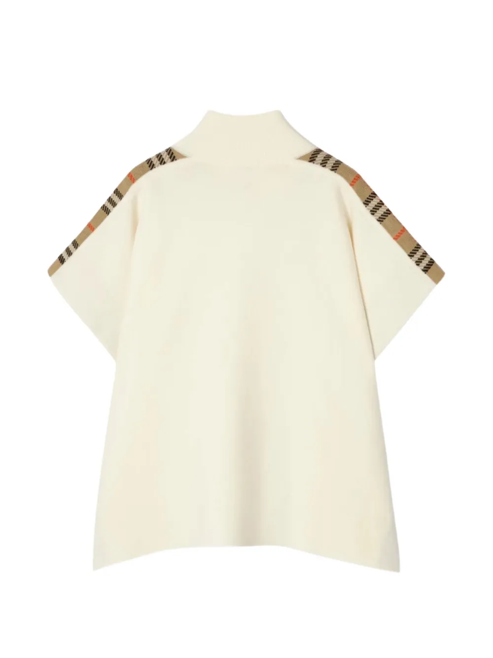 Burberry Kids Cape met rits en geruite afwerking Wit