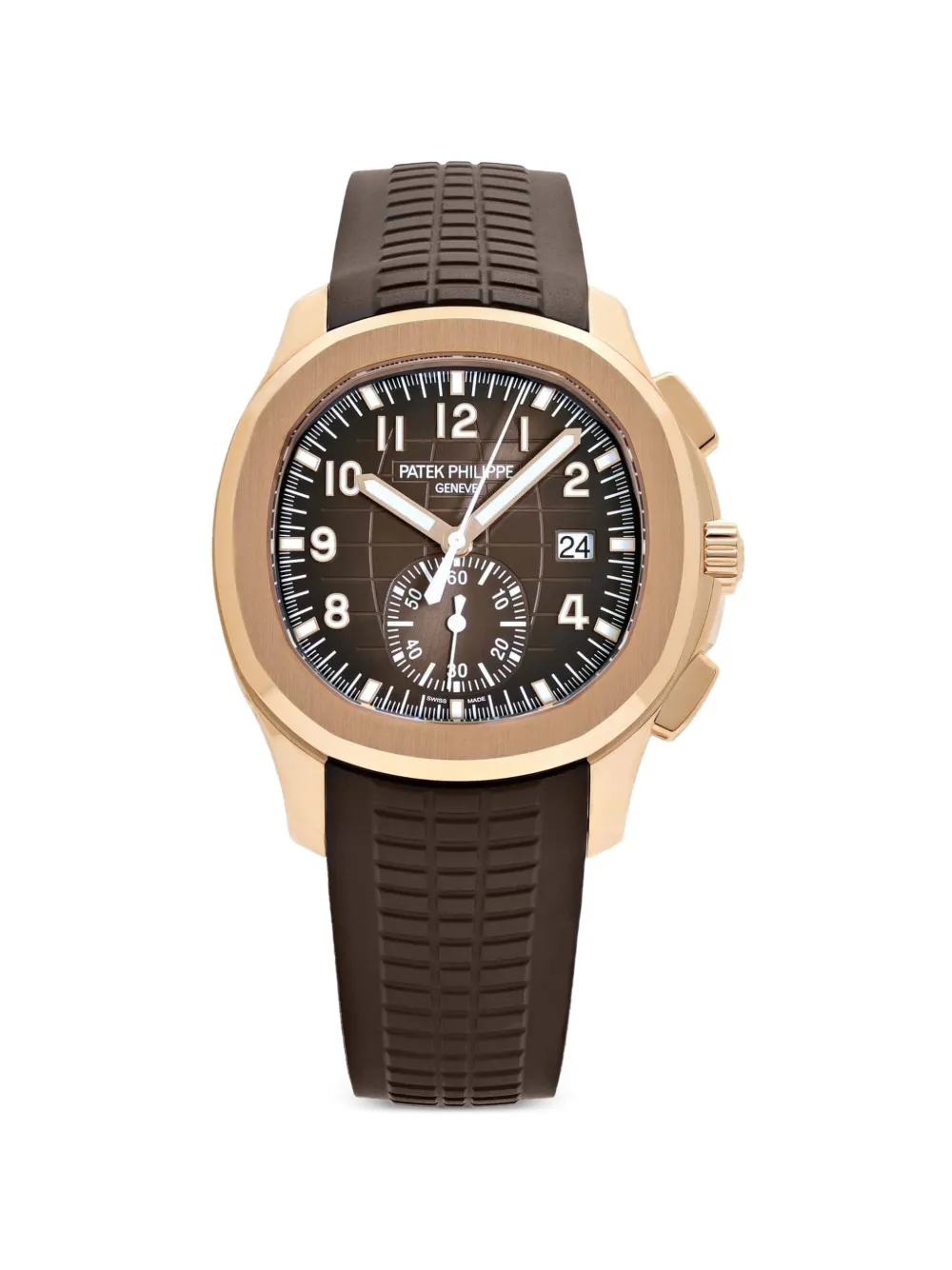 Patek Philippe Pre-Owned 2025 unworn Aquanaut 5968R-001 42mm watch - Marrone