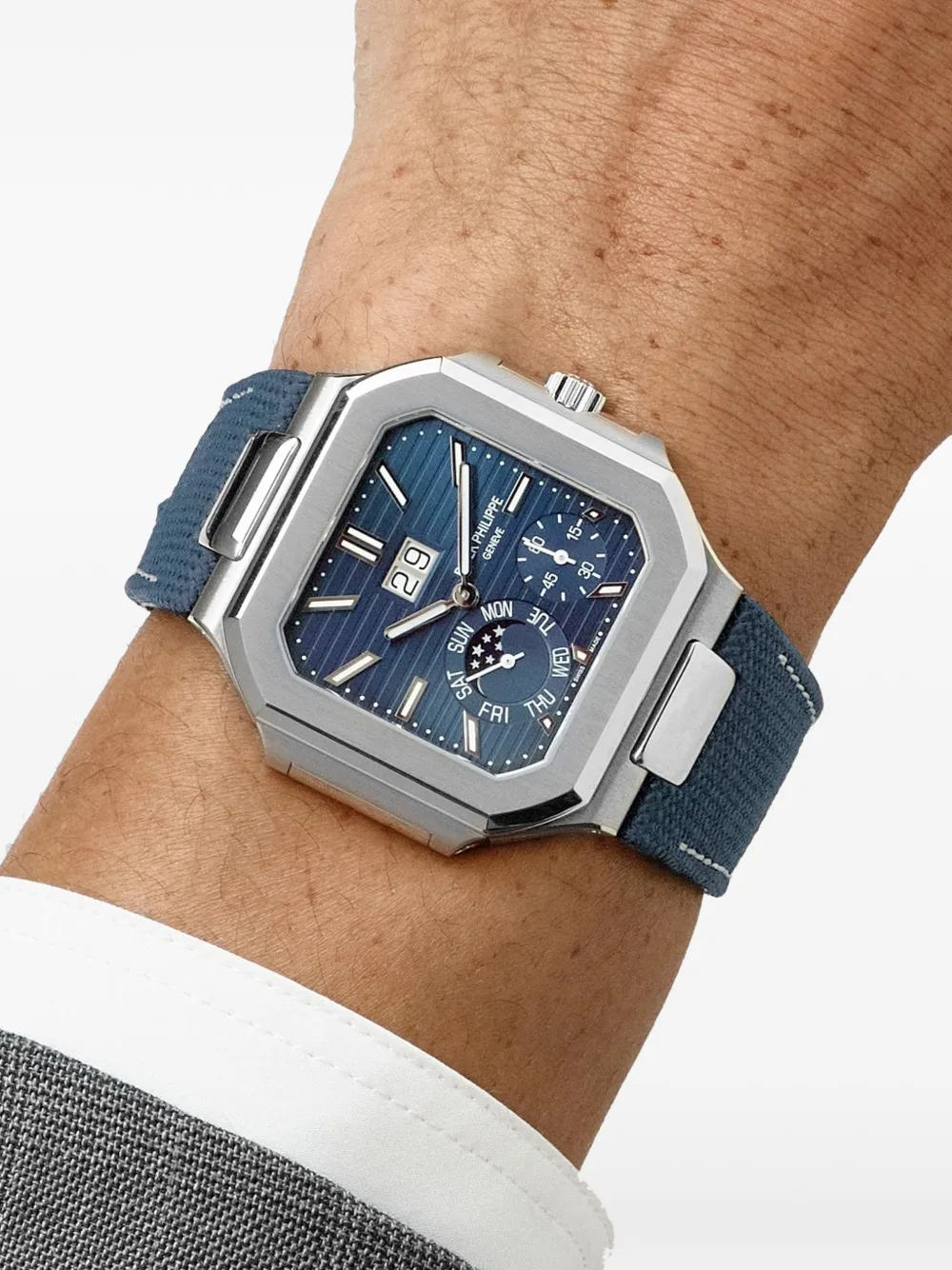Patek Philippe Pre-owned 2024 Cubitus 5822P-001 45mm Watch in Blue, view 2
