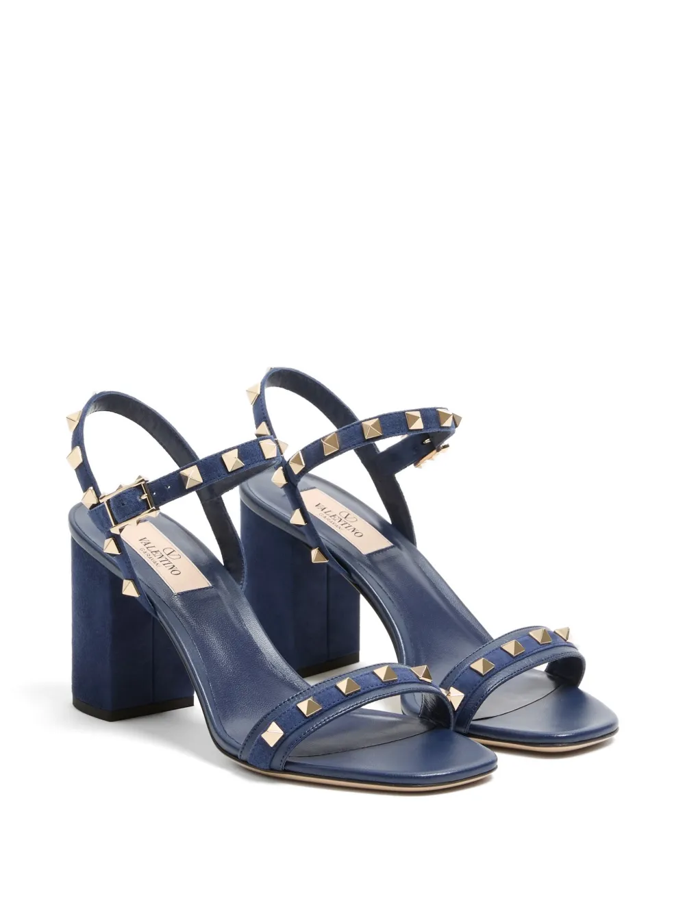 Valentino Garavani Rockstud sandalen met bandje Blauw