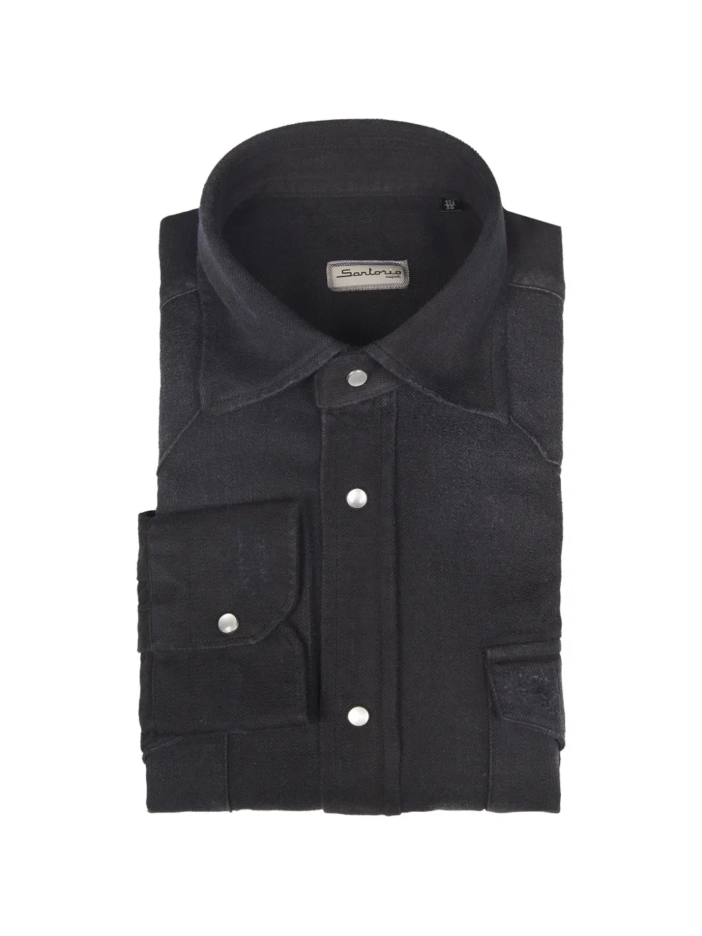 SARTORIO NAPOLI silver-tone button shirt - Nero