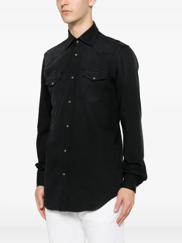 SARTORIO NAPOLI Buttoned Cotton Shirt | Black | FARFETCH