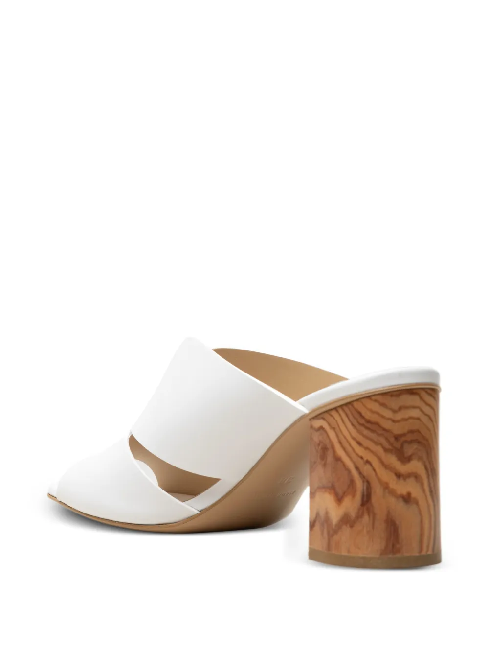 CHUCKIES cut-out block-heel sandals Wit