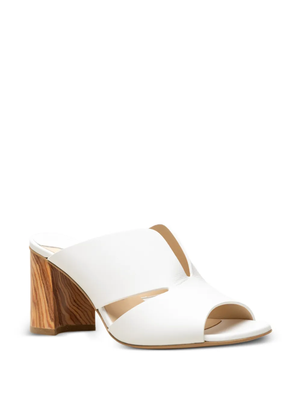 CHUCKIES cut-out block-heel sandals Wit