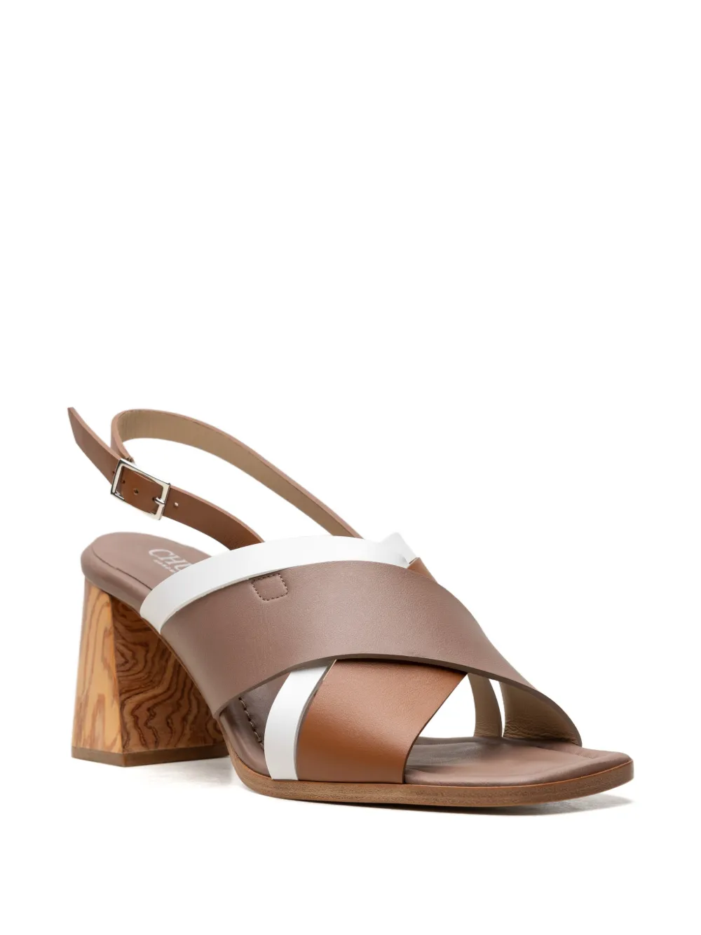 CHUCKIES crossover slingback sandals Beige