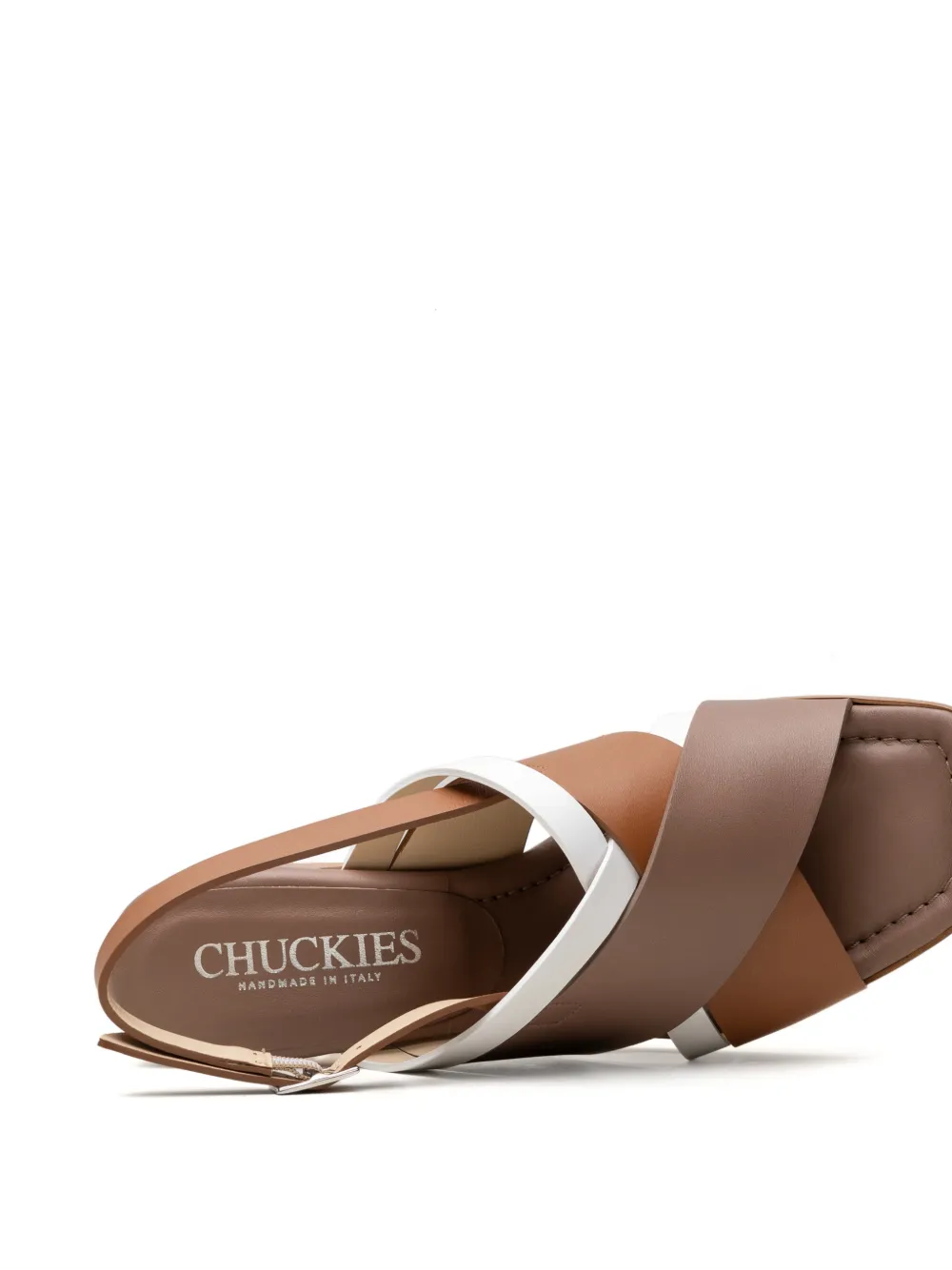 CHUCKIES crossover slingback sandals Beige