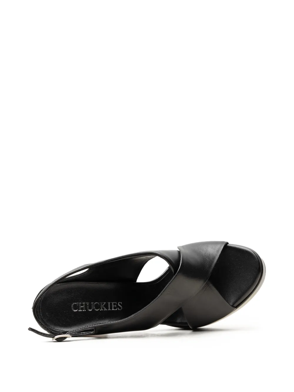 CHUCKIES crossover-strap platform sandals Zwart