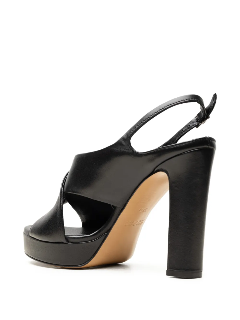 CHUCKIES crossover-strap platform sandals Zwart